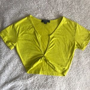Neon knot crop top( worn once)
